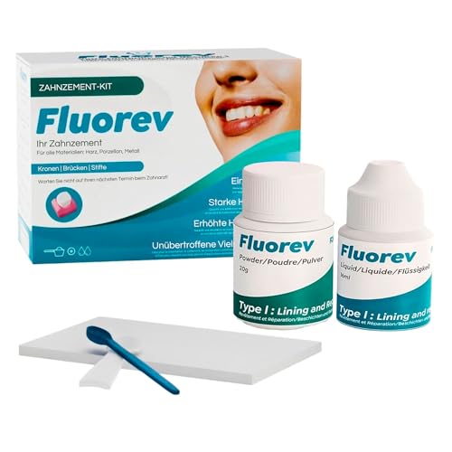 FLUOREV - Ionomer-basiertes Versiegelungskit für temporäre Zahnfüllungen - Hochwertiges, leicht anwendbares Dentalmaterial