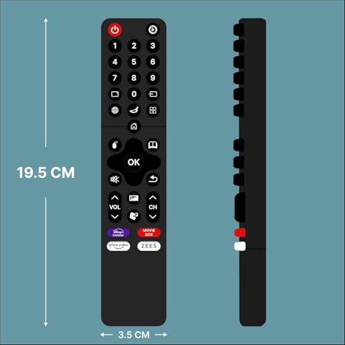 Image of BLACKSHEEP Compatible Smart TV Remote Control for Akai, Beston, Daiwa, Hyundai, Onix, Sansui, Vise, VW TV's Ensure Compatibility by Matching Original Remote Exactly with Listing Image for Optimal Use-