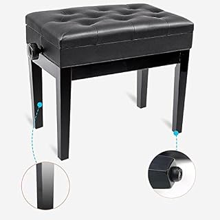 TEmkin Banc de Piano pour Une Seule Personne, Tabouret de Piano rembourré, siège d’artiste, Coussin en Cuir épais rembourré, Hauteur de siège réglable de 10 cm, Facile à Assembler (Noir 2 - Les Beatles, Paul McCartney, John Lennon, RIngo Starr, George Harrison TEmkin Banc de Piano pour Une Seule Personne, Tabouret de Piano rembourré, siège d'artiste, Coussin en Cuir épais rembourré, Hauteur de siège réglable de 10 cm, Facile à Assembler (Noir 2 – Image 4