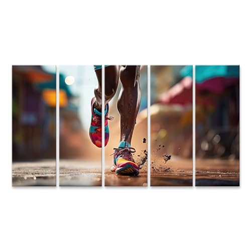 islandburner Prime Bild auf Leinwand Sport Läufer Joggen im Nahaufnahme Bilder Wandbilder Poster