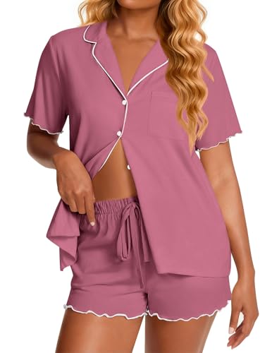 Ekouaer Bamboo Button Up PJs