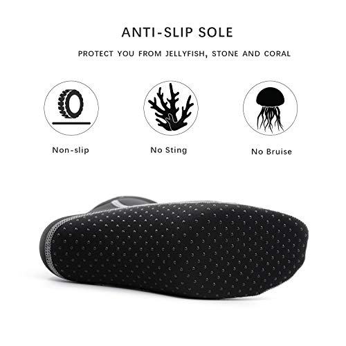 3Mm Neoprene Diving Socks(Size 4-12), Panzexin Wetsuit Socks Sand-Proof Scuba Snorkeling Fins Socks For Open Water Swimming, Kayaking, Paddle Boarding And More Beach Water Sports (Seahorse, Medium) #TOP2