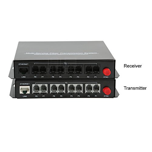 Guantai 8 Channels Pcm Voice Telephone Fiber Optical Media Converter With 10/100M Ethernet,Long Distance Transmission 20Km #TOP1