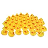 Schramm® 50 Stück Gummiente Gelb 5cm Badeente Bade Ente Enten Gummienten Badeenten