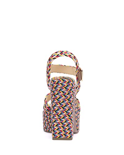 Jessica Simpson Women's Brycen Platform High Heel Sandal Wedge, Multi, 8 #TOP2