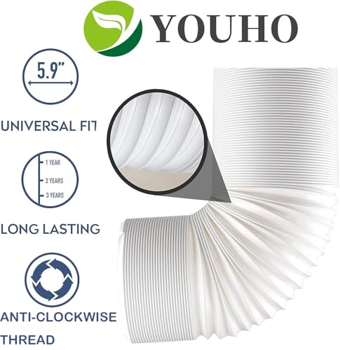 YOUHO 5.9" (6") Portable Air Conditioner Hose AC Exhaust Hose Vent by YOUHO - Used condition - Image 2