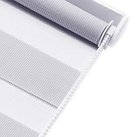 Deswell Doppelrollo Klemmfix ohne Bohren Grau B85 x H150 cm (Stoffbreite 81cm) Rollos für Fenster ohne Bohren für Fenster mit Lichtdurchlässig & Verdunkelnd/Höhe Stufenlos Verstellbar – Ansicht 9