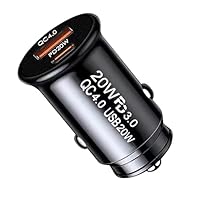 Adattatore USB per accendisigari - Blocco di ricarica rapida QC4.0 PD20W per auto | Travel, adattatori di alimentazione per ricarica durante la guida per telefoni cellulari