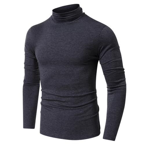 Men Base Shirt Versatile Handsome Classic Men Sweatshirt Trend Mode Soft Men Long Sleeved Top Retro Comfortable Loose Men Running Shirt J-Dark Grey S