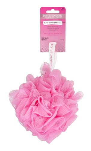 Brushworks Bath & Shower Pouf – Gentle Cleansing