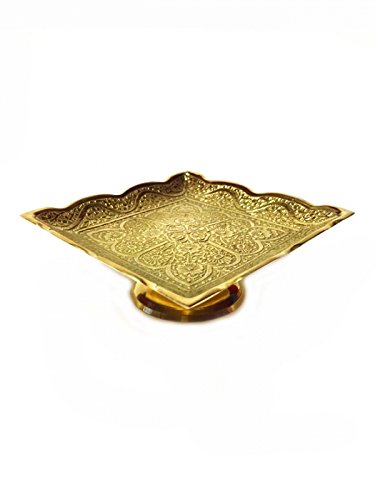 Orient Schaal met Deksel 40cm Aluminium Goud / Ventura design - Ventura Design