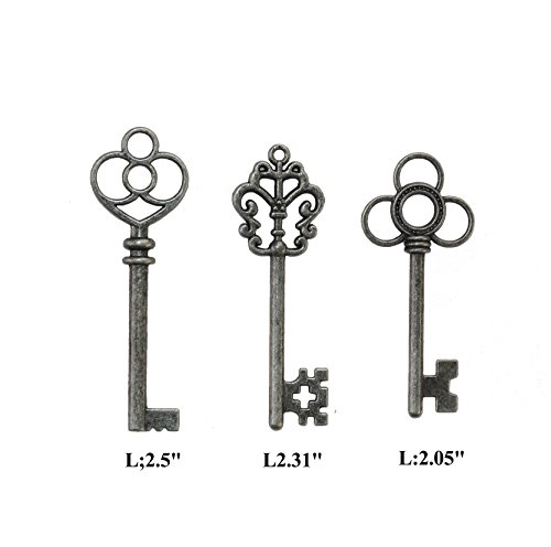 Aokbean Mixed Set Of 30 Large Skeleton Keys In Antique Pewter - Set Of 30 Keys #TOP1