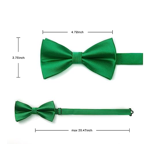 Image of HISDERN Bow Ties for Men Pretied Bowties Classic Formal Business Bow Tie Adjustable Tuxedo Bowtie for Wedding Party