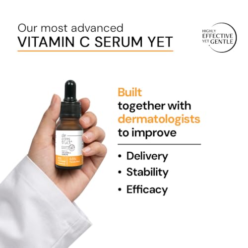 Image of Deconstruct 10% Vitamin C Serum for Brightening| Powered by Liposomal Technology for Visible Glowing Skin|Targets Dull & Uneven Skin Tone |For Oily Skin| Co-Created With Dermatologists| Non-Irritating | 10ML