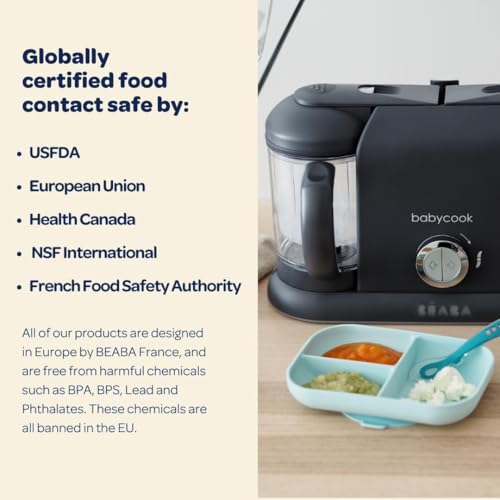 BEABA Babycook Duo 4 in 1 Baby Food Maker, Baby Food Processor, Baby Food Blender Baby Food Steamer, Make Fresh Healthy Baby Food at Home, 9.1 Cup Capacity, Makes 54 Servings in 20 Mins, Oat by Béaba - Used condition - Image 4