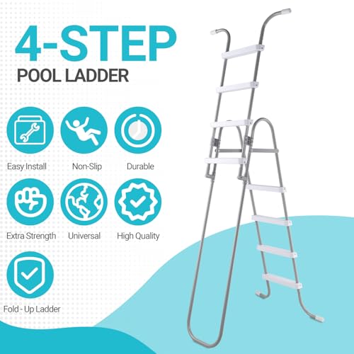 Outvita Heavy Duty Pool Ladder with Removable Steps for 52 Inch Depth Above Ground Pools, 300 Pound Capacity - Thumbnail 3