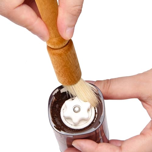 Coffee Brush Set with Wooden and Nylon Brushes for Coffee Machine Cleaning, Professional Espresso Brush Set with Nylon Espresso Brushes Wooden Coffee Grinder Cleaning Brushes - Thumbnail 7
