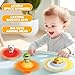 BEESTECH Suction Cup Spinner Toys for 1 2 3 Years Old Boys Girls, Bath Toys for Toddlers 1-3, Travel Toys for Kids Car Rides Flight Trip, Novelty Spinning Top for Baby Gifts