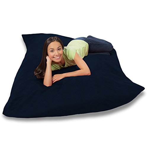 Comfy Sacks Memory Foam Bean Bag Chair, Navy Micro Suede #TOP3