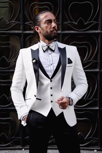 Men Tuxedo Suit Set 3 Piece Tux Wedding Suits Slim Fit Prom Tuxedos One Button Blazer Vest Pants Sets 20252