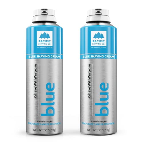 Pacific Shaving Company Blue Shaving Cream, Shave With Purpose - Safe & Natural Ingredients, Cruelty Free, Made In The Usa - Pack Of 2 (7 Oz Each) #TOP13