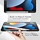 JETech Hülle für iPad 10,2 Zoll Modell 2021/2020/2019 (9./8./7. Generation) mit Stifthalter, Dünne Tablet Schutzhülle mit Weicher TPU Rückseite, Auto Wachen/Schlafen (Schwarz)