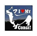 I Love My Corgi Pembroke Welsh Corgi Dog Vinyl Dog Window Auto Decal Sticker