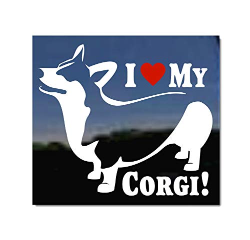 I Love My Corgi | NickerStickers® Pembroke Welsh Corgi Dog Vinyl Dog Window Auto Decal Sticker