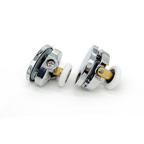 Image of Set of 8 New Oval Butterfly Single Wheel Shower Door Rollers 23mm