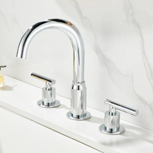 Mitigeur de lavabo à 3 trous pour moderniser votre salle de bains familiale en chrome