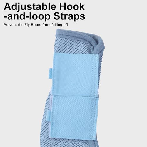 Image of Horse Fly Boots, Mesh Fly Boots for Horse Set of 4, Equine Leg Protection