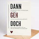 Lovely Cards Abschiedskarte Kollege Lustig – Dann Geh Doch – Humorvolle Karte zum Abschied von Kollegen & Kolleginnen | Neuer Job, Jobwechsel, Ruhestand, Team Geschenk, Büro Humor