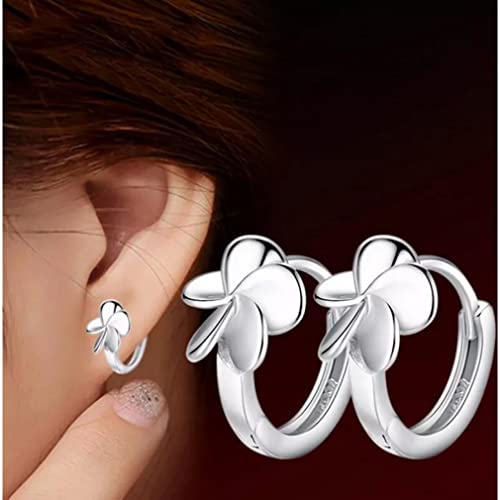 Bijoux fins de mariage : boucles d'oreilles fleur argent - 3