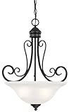 Hardware House 544890 Tuscany 18-1/2-Inch by 23-Inch Chandelier Textured Black