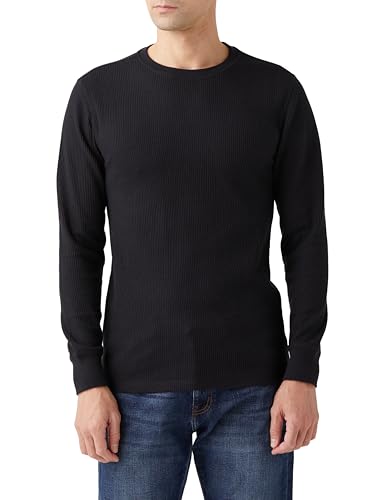 [Amazon Essentials] シャツ ワッフル生地 スリムフィット 長袖 メンズ ブラック M - Amazon Essentials - 商品画像