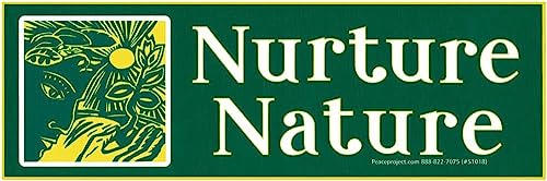 Nurture Nature Environmental Protection Large Car Bumper Sticker Locker Skateboard Window Decal 8.375-by-2.75 Inches (Vinyl Sticker) by Peace Resource Project - Used condition - US$8.96