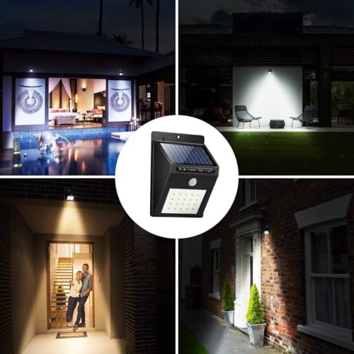 Image of 20 LED Solar Wall Light | Wireless & Waterproof Night Light | Outdoor Light for Home, Garden, Terrace, Balcony & Pathways(20 LED Light, 3)