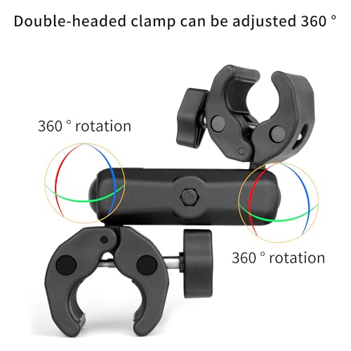Soporte de cámara doble SOONSUN con súper abrazadera giratoria de 360° 3