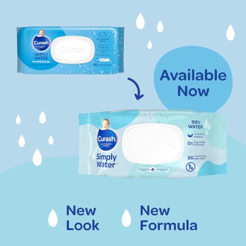 Curash Simply Water Baby Wet Wipes for Newborns, 1 x 80 Pack - Image 6