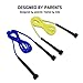 Move-It Kids Jump Rope, Pack of 2 (Blue/Yellow), designed for extended play with “Playbook”, Workout Rope Jump Rope for Kids Crossrope Cordless Jump Rope Thin Rope