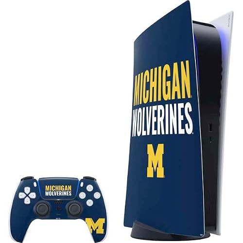 Skinit Decal Gaming Skin Compatible with PS5 Digital Edition Bundle - Officially Licensed University of Michigan Wolverines M Design