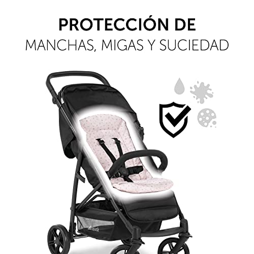 Miniatura 6 de Hauck Colchoneta Para Silla De Paseo Universal - Funda Carrito Bebe Y Remolques De Bicicleta Para Niños, Algodón, Transpirable, Suave, Fácil De Fijar, Verano E Invierno - Flores Rosa