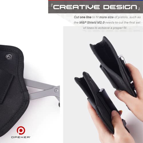 Opeker Concealed Carry Holster For Men/Women, Universal Owb/Iwb Pistol Holster Right/Left Handed, 380 Gun Holsters For Pistols 9Mm Fits S&W M&P Shield Glock 19 26 27 42 43 (Black) #TOP3