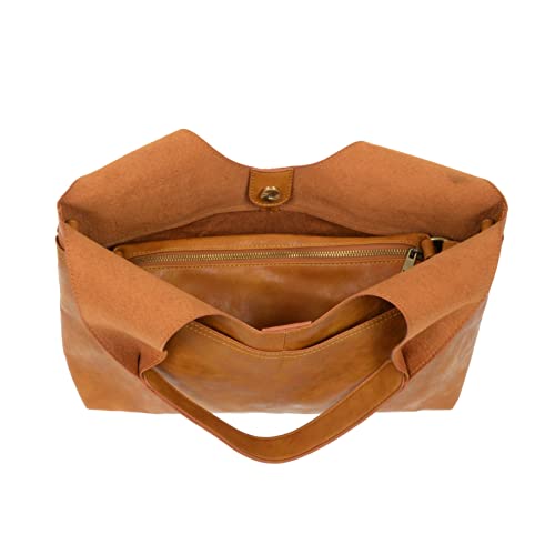 Image of Joy Susan Val 4-Pocket Vegan Leather Hobo Bag With Removable Crossbody - Honey