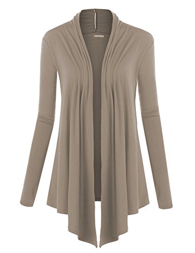 Image of Made By Johnny Women's Open Front Cardigan Lightweight Soft Drape Long Sleeve Cardigan for Work Travel Casual