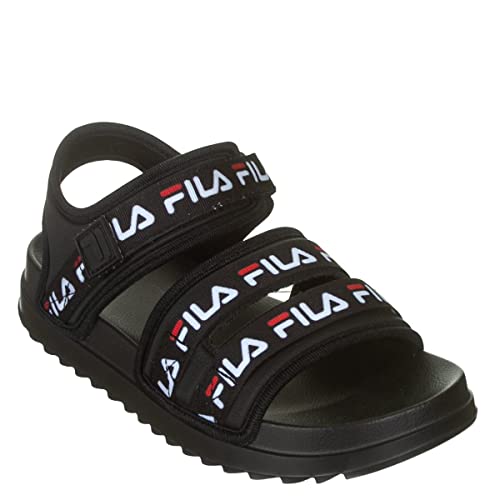 Sandália Drifter Trail, Fila, Feminino, Preto/Branco/Vermelho, 35