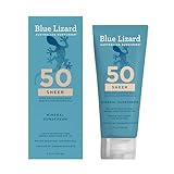 Blue Lizard Sheer Mineral SPF 50 Sunscreen Lotion, Zinc Oxide, 100% Mineral Formula, Nourishes with Australian Desert Lime and Peach, Paraben-Free, Fragrance-Free, 3 fl oz