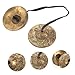 1Pair Nepal Copper Finger Cymbals Durable Percussion Instrument for Yoga Mindfulness Spiritual Sound Quality Comfortable Elastic Band for Easy Playing for Tibetan Rituals