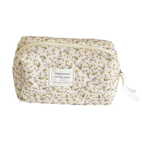 Qiwenr Estojo unissexo, mala de desenhos animados multiusos (amarelo)