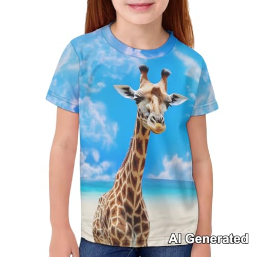 Image of Xhuibop Kids T Shirts for Boys Size 3-16 Girls Short Sleeve Sportswear Active Tops